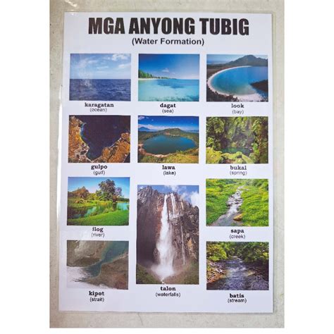 ANYONG LUPA ANYONG TUBIG LAMINATED A4 CHART FOR .